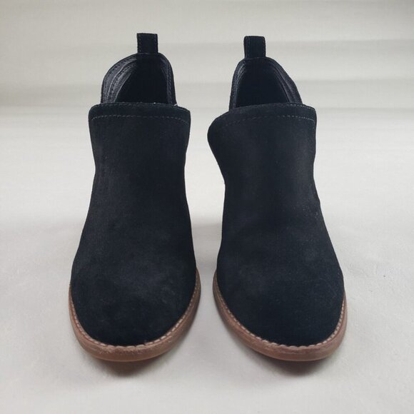 Jeffrey Campbell Rosalee Ankle Boot Womens 8 Black Suede Block Heel Slip On - Picture 4 of 12